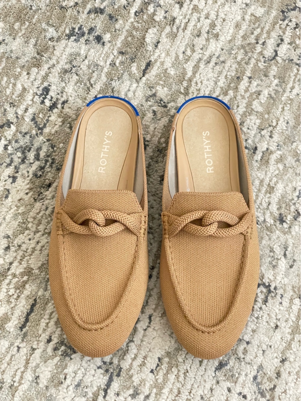 Rothy’s the lug loafer mule wren birdseye size 7 beige - Picture 4 of 9